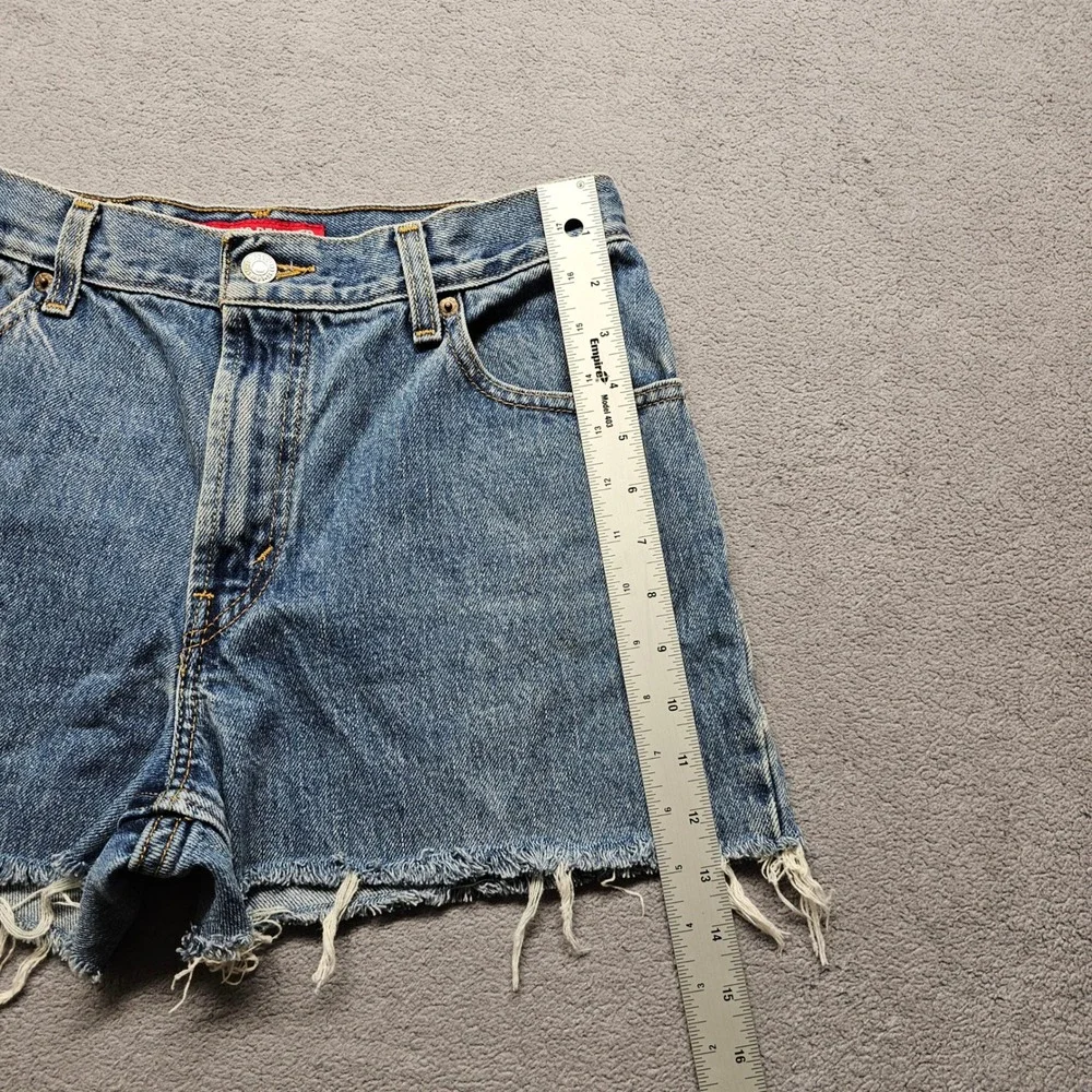 Vtg Levi's 550 Cut Off Shorts Womens 10S Blue Denim Classic Relaxed Fit Red Tab